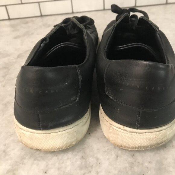 Oliver Cabell Shoes Mens Size EU 45 US 12 Black Leather Made in Italy Sneakers - Picture 5 of 10